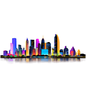 City Skyline at Night Picture PNG mhs PNG image with transparent background