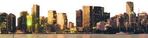 City Skyline Night Panorama PNG Image