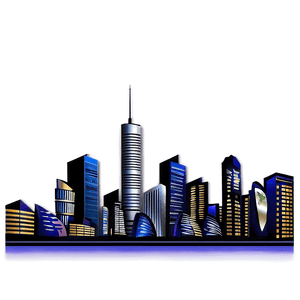 City Skyline PNG vds PNG image with transparent background
