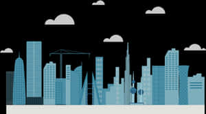 City Skyline Vector Illustration PNG image with transparent background