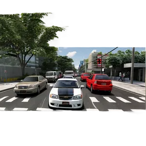 City Street Traffic Png Apm7 PNG Image