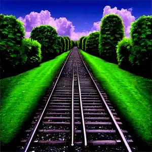 Cityscape Background Railroad Tracks Png 94 PNG Image