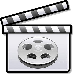 Clapperboard_and_ Film_ Reel_ Icon PNG with transparent background