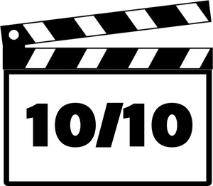 Clapperboard Rating Graphic PNG Image