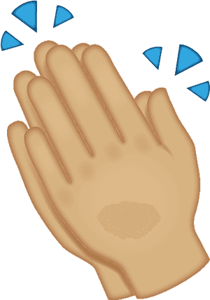 Clapping_ Hand_ Emoji_with_ Motion_ Lines PNG image with transparent background