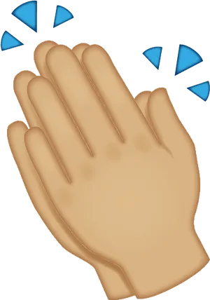 Clapping_ Hand_ Emoji_with_ Motion_ Lines PNG Image