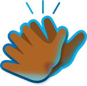 Clapping_ Hands_ Emoji_ Graphic PNG image with transparent background