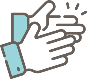 Clapping Hands Icon PNG image with transparent background