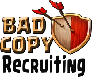 Clash Of Clans Bad Copy Recruiting Logo PNG Image