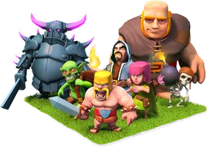 Clash_of_ Clans_ Character_ Collection PNG Image