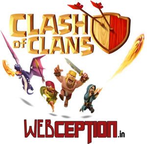 Clash_of_ Clans_ Logo_with_ Characters PNG Image