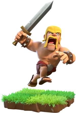 Clashof Clans Barbarian Character PNG Image