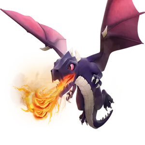 Clashof Clans Dragon Breathing Fire PNG Image