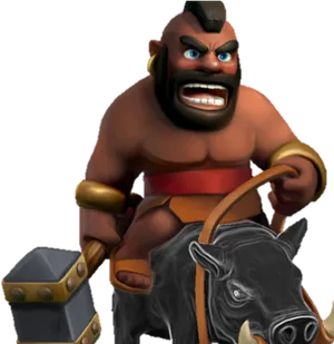 Clashof Clans Hog Rider Character PNG Image