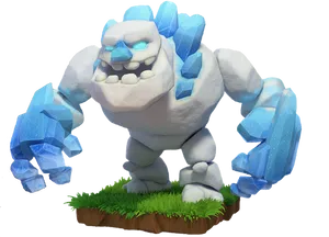 Clashof Clans Ice Golem Character PNG Image