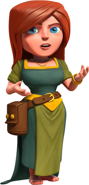 Clashof Clans Village Maiden PNG Image