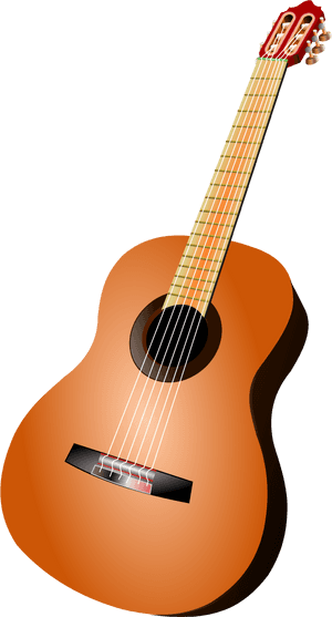 Acoustic Brown Guitar Png Image - Guitar Clipart, Transparent Png PNG