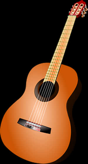 Classic Acoustic Guitar PNG image with transparent background