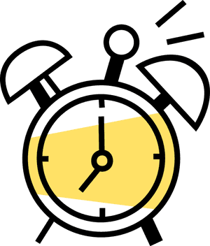 Vector Illustration Of Alarm Clock Ringing Its Morning - Temporal Icon Png, Transparent Png PNG