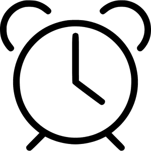 Alarm Clock Clipart Black Png, Transparent Png PNG with transparent background