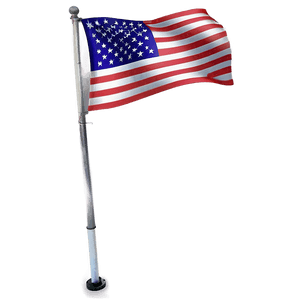 Classic American Flag on Pole PNG 33 PNG image with transparent background
