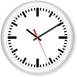 Classic Analog Clock Face PNG Image