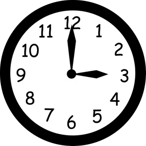 Classic Analog Clock Face PNG Image