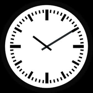 Classic Analog Clock Face PNG image with transparent background