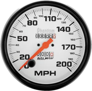 Classic Analog Speedometer PNG Image