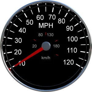 Classic Analog Speedometer PNG Image