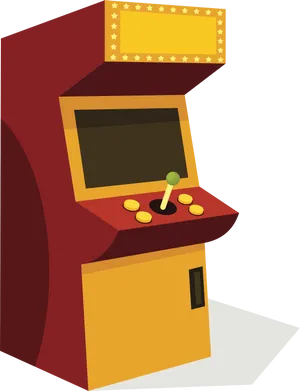 Classic Arcade Machine Illustration PNG Image