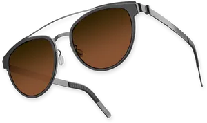 Classic Aviator Sunglasses Transparent Background PNG Image