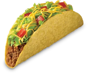 Classic Beef Taco PNG Image