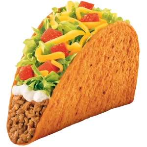 Classic Beef Taco PNG Image