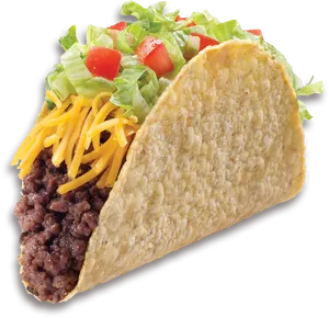 Classic Beef Taco PNG Image