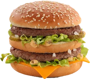 Classic Big Mac Burger PNG Image