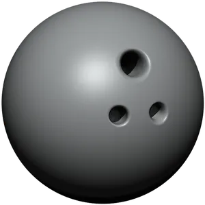 Classic Black Bowling Ball PNG Image