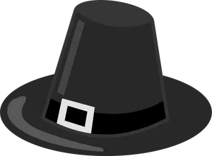 Classic Black Fedora Hat PNG Image