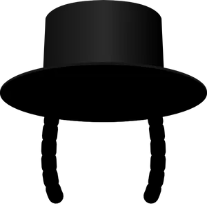 Classic Black Fedora Hat PNG Image