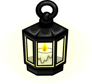 Classic Black Lantern Illustration PNG image with transparent background