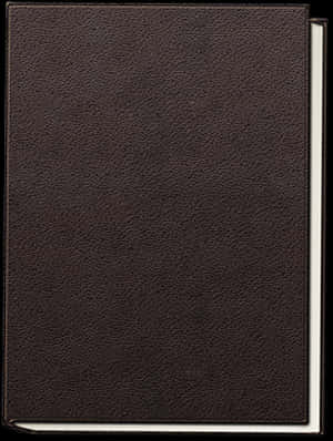 Classic Black Leather Book Cover PNG image with transparent background