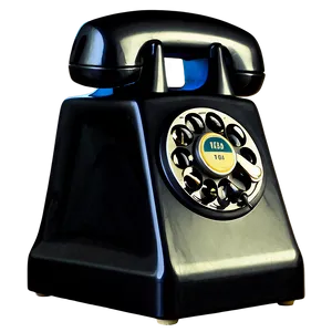 Classic Black Rotary Phone Png Wwd PNG Image