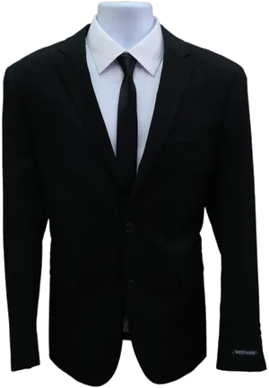 Classic Black Suit White Shirt PNG Image