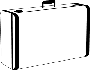 White Suitcase Clip Arts - Suitcase Black And White, HD Png Download PNG image with transparent background