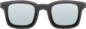 Classic Black Sunglasses Illustration PNG Image