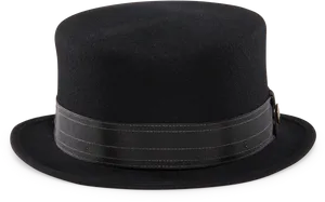Classic Black Top Hat PNG Image