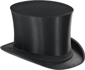 Classic Black Top Hat PNG Image