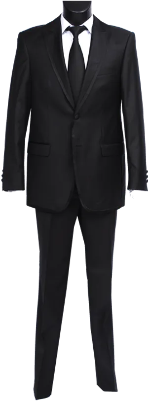 Classic Black Tuxedo Suit PNG Image