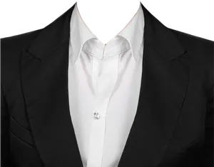 Classic Black Tuxedo White Shirt PNG Image