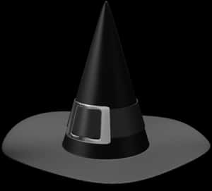 Classic Black Witch Hat PNG